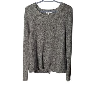 Madewell‎ Province Cross-Back Pullover Sweater Marled Noir Size Large